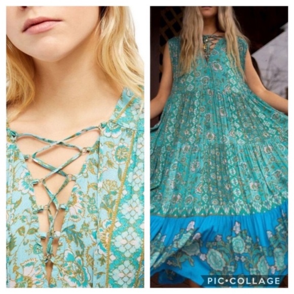 NWT FREE PEOPLE Hanalei Bay Cottagecore Boho Maxi Dress Size Large - Picture 4 of 14